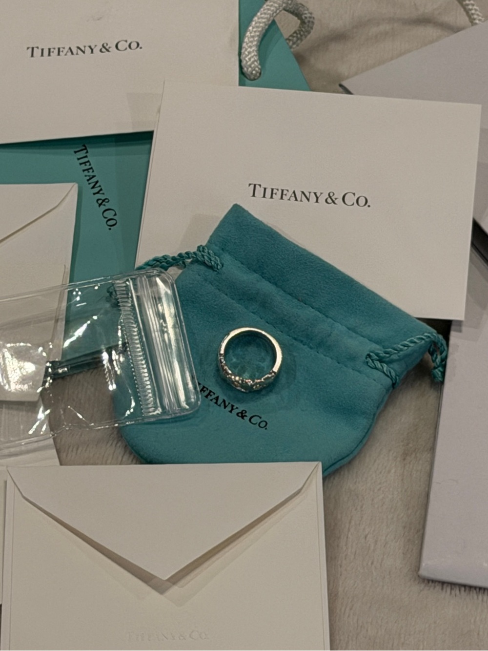 Tiffany & Co Paloma Picasso XO Heart Sterling Silver Ring Gift Set